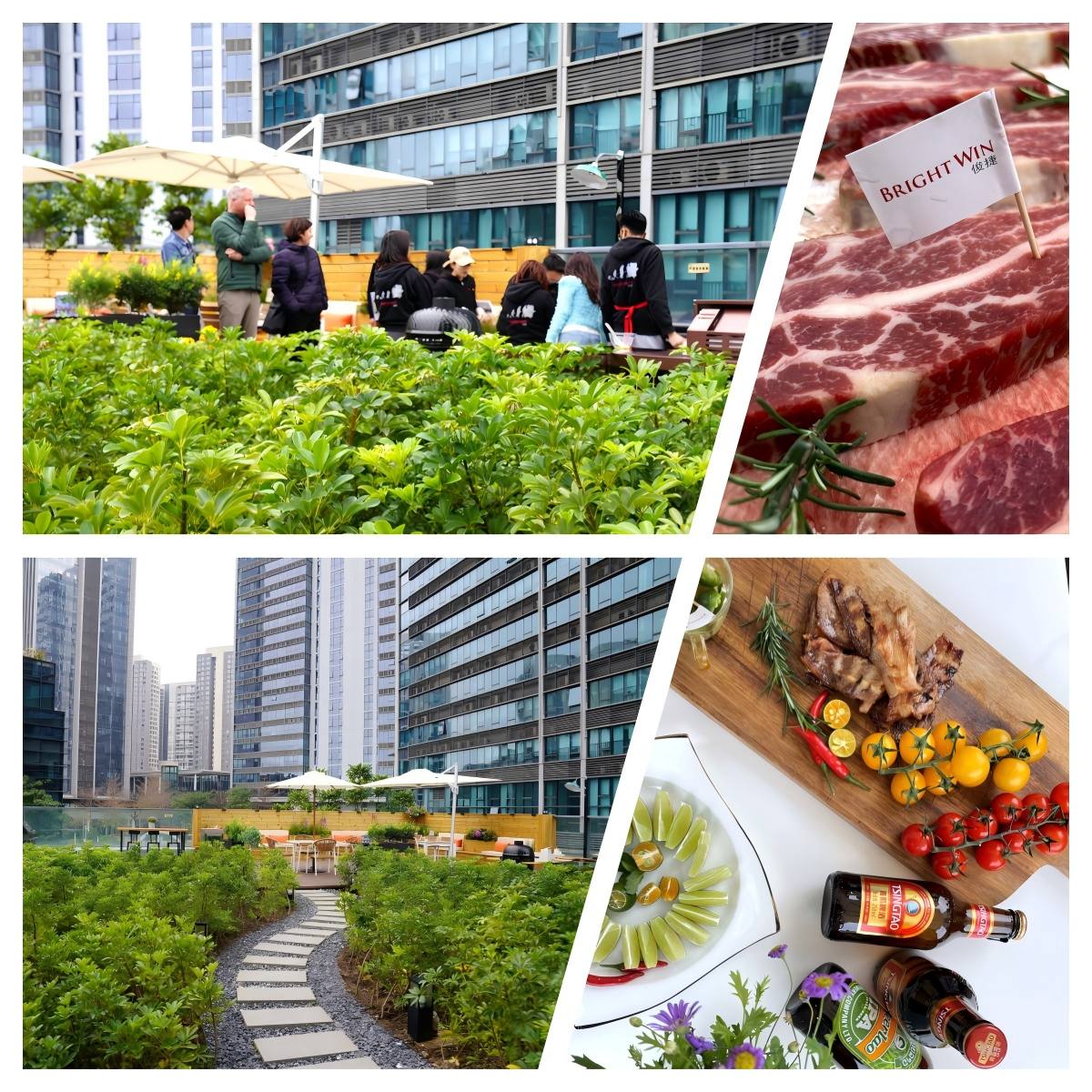 Partners testing products at BrightWin BBQ showroom Foshan