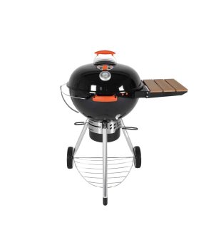 Kettle Charcoal Grill With Foldable Steel Side Table